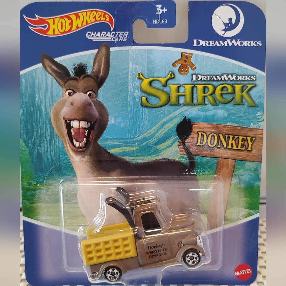 Hot Wheels Character Cars Donkey Shrek DreamWorks Mattel